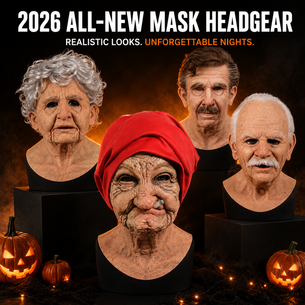 👻🔥Neuer Stil 2026: Maske & Kopfbedeckung